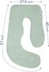 57-inch 55 57 Inch Sasttie Cooling Pregnancy Pillow Cover, U Shaped Pregnancy Pillow Case, Fits to Maternity Pillow