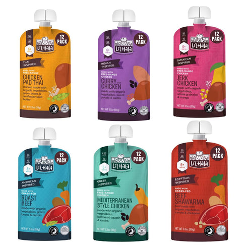 Li'l Hala Foods - Baby Meat Pouches - (Variety 6 Pack) |
