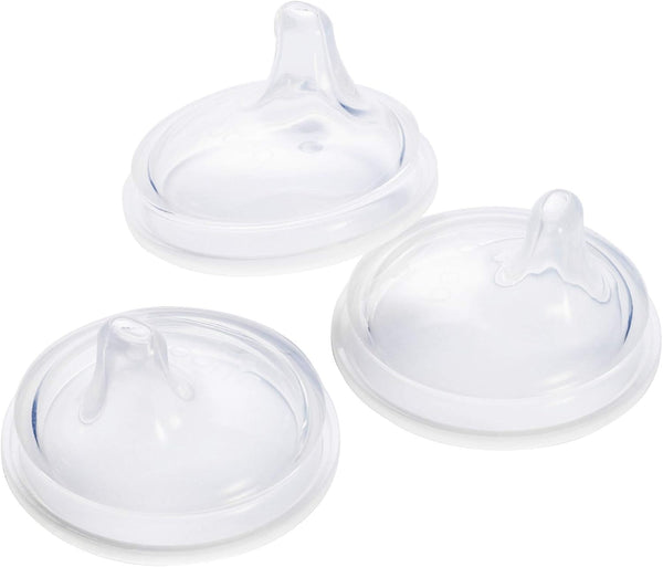 Boon Nursh Silicone Sippy Cup Lid - Convertible Transitional Sippy Spouts for