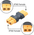 2Pair XT60 Connector Adapter - XT60 Male & Female No Wire Adapter for RC Lipo Battery, Drone, Toy Car