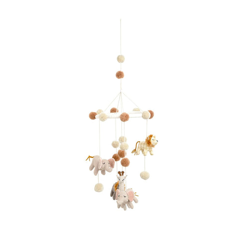 Crane Baby Mobile for Crib - Safari Nursery Décor for Boys and Girls, 11" x 28" Hanging Jungle Decor