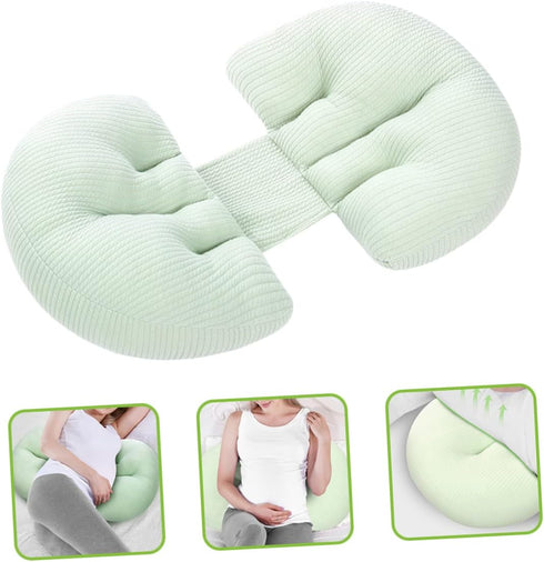 Luxshiny U-Shaped Maternity Pillow for Pregnant Women Abdominal Support Cushion Waist Support Multi-Functional Pillow