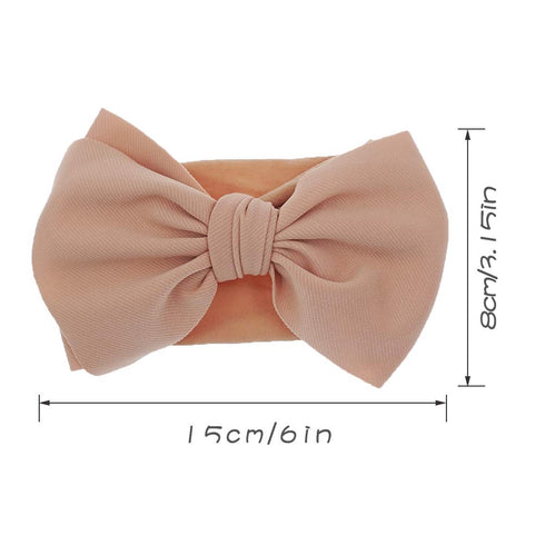 KIDOCHEESE Hairband, Baby Girl Bows Nylon Headbands with Bows, Handmade Hair Accessories for Newborns, 5 Pcs