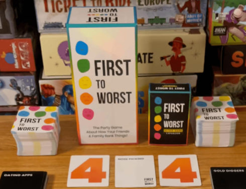 FIRST TO WORST Party Game The Card Game About How Your Friends and Family Rank Things | Funny Ranking & Guessing Board