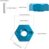 12mm Wheel Hex Hubs Drive Adapter, Flange M4 Lock Nuts Aluminum for Redcat Axial HSP RC Truck Model Car
