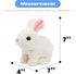 Hopearl Hopping Rabbit with LED Ears Interactive Electronic Pet Plush Bunny Toy with Sounds and Movements, Light up
