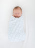 SwaddleDesigns Large Receiving Blanket, Ultimate Swaddle for Baby Boys, Softest US Cotton Flannel, Sterling Mod Circles