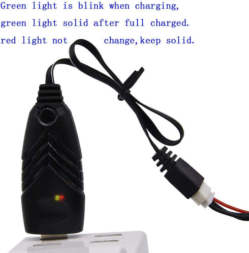 Blomiky 2 Pack 3S 1.5A USB Charger Cable - Suitable for RC Car, Boat, Airplane, Drone, 11.1V USB