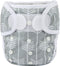 Baby Cloth Diaper Cover Nappy, Hook and Loop Double Gusset for 6.6lbs to 33lbs (Grey Arrow) One Size