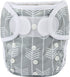 Baby Cloth Diaper Cover Nappy, Hook and Loop Double Gusset for 6.6lbs to 33lbs (Grey Arrow) One Size