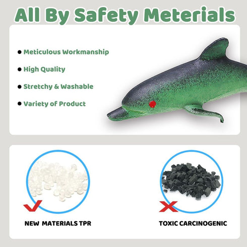 20 Set, PCS Mini Rubber Shark Toy Figure, Super Stretches Bath Toy Material TPR, Ocean Sea Animal Floating Bathtub Toy