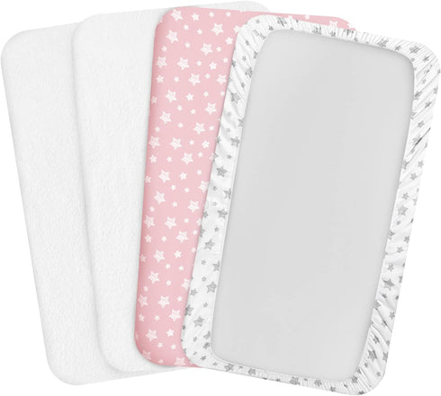 Pack Pack 4 Pack, Pack Set, and Play Sheets & Waterproof Terry N Play Mattress Protector Pad Cover Viscose Terry N Play