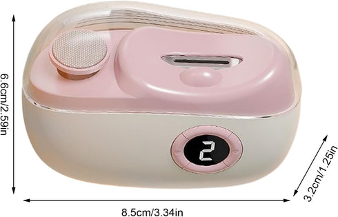 WOGXN 3-Speed Trimmer 2 1 Electric Nail Clipper, Toenail Manicure Polisher USB Rechargeable, Automatic Nail with LCD