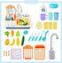 Set Playset BOBXIN Play Sink with Running Water, Kids Play Kitchen Toy Sink Electric Dishwasher, Pretend Role Play