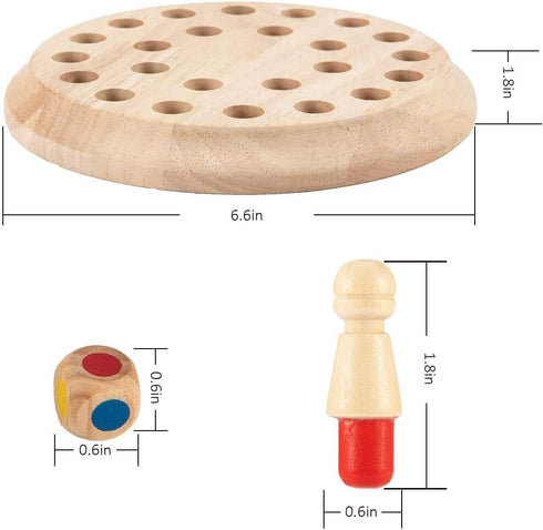 Wooden Memory Chess Matching Game - Family Board Games for Kids and Adults, Montessori Educational Toy for Ages 3-8+