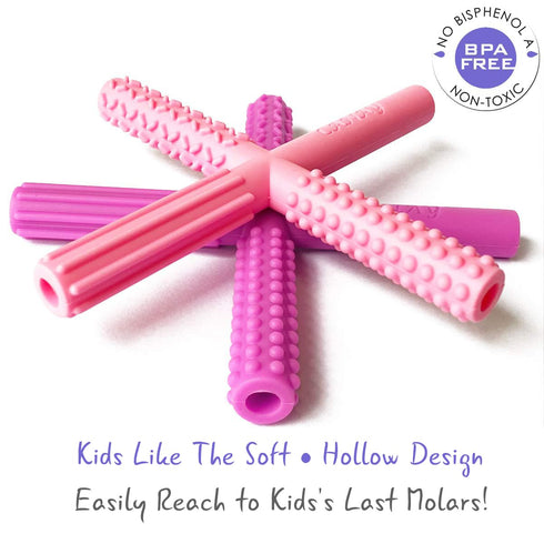 X Hollow Chew Tubes, Sensory Chew Toys for Autistic Children, 2 Pack, Teether Toys for Oral Motor Stimulation