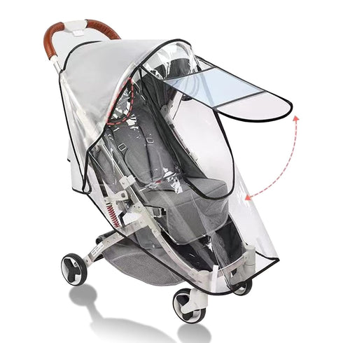 Universal Stroller Rain Cover, Waterproof Dustproof Accessory for Babies, Winter Windproof and Snowproof