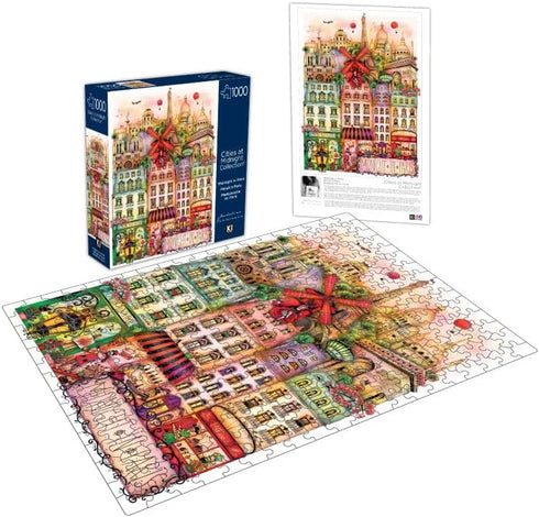 KI Puzzle 1000 Piece Puzzle for Adults - Madalina Tantareanu Cities at Midnight: Paris Art Jigsaw 27x20