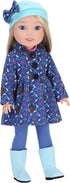 Sophia's 4 Piece Winter Outfit with Print Coat, Pants, Hat and Boots for 14.5" Dolls in Blue