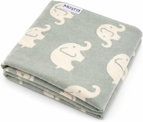 Moyra Collective Oeko-TEX Certified Knitted 100% Cotton Blanket | Soft, Cozy & Breathable Newborn