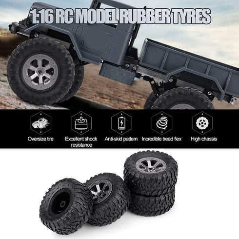 Tbest RC Tires Rubber, RC Crawler Tires Rubber Tyres RC Accessory 1:16 RC Car Part by Tbest