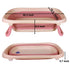 LEXIW Collapsible Baby Bathtub with Bath Pad Large Baby Bathtub Portable Bathtub with Drain Hole Folding Bathtub