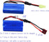 Blomiky 2 Pack H101 7.4V 2S 15C 1500mAh Battery with SM 2P Plug and USB Charger Cable for H101 Remote Control RC Boat