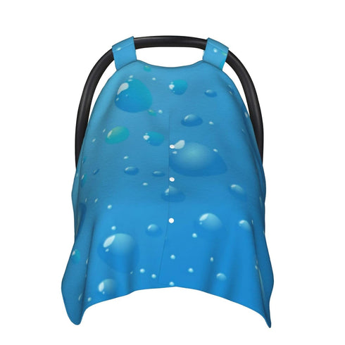 Hcpwzrf Very Cool Water Droplets Baby Car Seat Cover & Nursing Cover - Breathable Stretch Multi-Use Cover