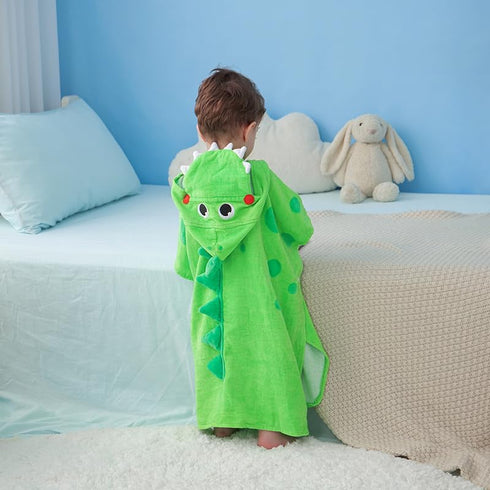 100% 4-6) LOLANTA Bath Pool Beach Towel Hooded Cotton Super Soft Absorbent Kids Beach Towels for Boys Girls (Crocolile