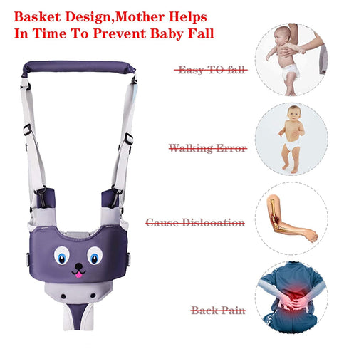IULONEE Baby Walker - Handheld Toddler Walking Harness Helper for Adjustable Standing Up Learning (Grey)
