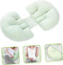 PRETYZOOM U-Shaped Pregnancy Support Pillow - Ergonomic Double Wedge for Comfort