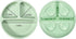 PandaEar Silicone Baby Feeding Set, 2 Pack Silicone Divided Suction Plate, 2 Pack Tiny Cup with 2 Spoons 2 Forks, Baby