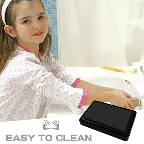 Ink Pad for Baby Footprint, Handprint, Paw Print, Non-Toxic Keepsake Stamp Pad, Perfect Baby Shower Gift (Black)