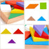 3 Otters Wooden Tangrams Puzzles, 4 Pack Educational Shapes Puzzle Toys for Kids and Adults, STEM Montessori Wood Toy