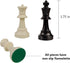 Juegoal Plastic Chess Pieces Only, 32 Pieces, 3.75 Inch King Figures, Replacement Chess Game Pawns Figurine Pieces