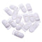 15Pcs/Pack Pacifier Clip Holder, Plastic Mitten Binky Clip for DIY Personalized Teething Toys, White Color 15mm