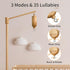 57.4 Inch FEISIKE Baby Crib Mobile Arm with Music Box Spin Motor, Mobile Arm for Crib Wooden Nursery Decor Hanger