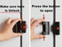 Refrigerator Adhesive Locks, Double Button Fridge Door Lock with Key, Child Proof Freezer Cooler Door Lock (Black, 2)