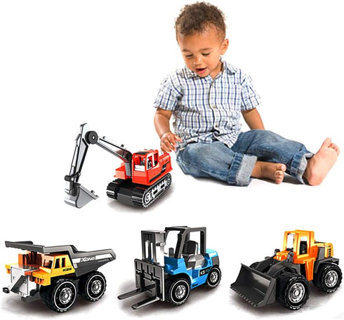 Construction Trucks 6pcs Colorful Mini Assorted Vehicles Alloy Diecast Car Sand Box