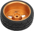 VBESTLIFE RC Car Tires, Aluminum Alloy Rubber Wheel Rims Replacement for ZD Racing 1/16 S16 EX16 (2Pcs)