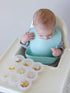 otterlove Silicone Baby Bibs, Pack of 2 with No Fillers and Wide Food Catching Pocket in Mint and Smoke