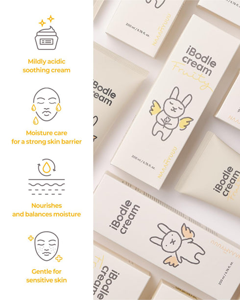 200ml/6.76 oz Cream Lemon, Korean Skin Care for Newborns&Sensitive Skin-Unacidic, Hypoallergenic Moisturizer