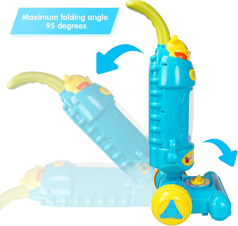 FS Kids Vacuum Cleaner Toy for Toddlers with Lights & Sounds, Pretend Play Housekeeping Toys for Ages 2-4