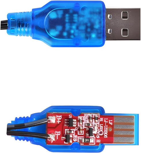 YMgopong 3pcs 3.7V SM-2P 3.7V USB Charger Cable with Connector for RC Cars, Trucks, Boats, and Stunt Vehicles