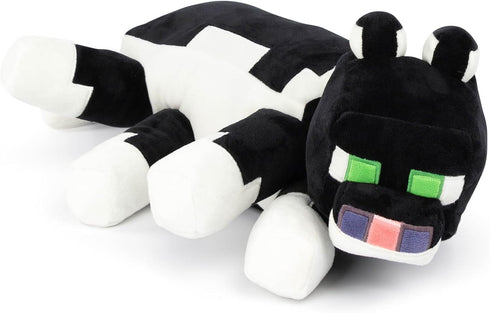 Minecraft 18 Inch Tuxedo Cat Plush Pillow Buddy, Super Soft Gamer Stuffed Animal