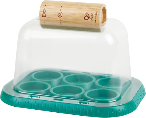 Hape Plant Growing Wooden Greenhouse Kits for Kids, STEM Project Activity Gardening Science Gifts