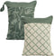 CoolaPeach 2pcs Wet Bags Waterproof Reusable Wet Dry Bag with Two Zippered Pockets