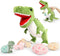 MorisMos Giant Dinosaur Stuffed Animal with Babies Inside, 23.6'' Big T-Rex Mommy with 3 Baby Dinos