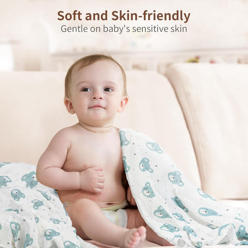 Newborn,2 Pack 41 41 inches Rayon from Bamboo Swaddle Blankets for Breathable Soft Receiving Blanket,Large x Swaddle