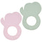 Silicone Baby Teether Toy, Teething Toy for Babies, Pink Green Elephant Shape,